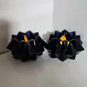 Cobalt Blue Starburst Votive/Tealight Holders by Indiana Glass, Sold Separately